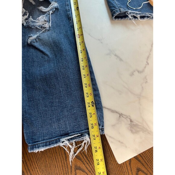 Flying Monkey Ultra High Rise Ankle Straight Distressed Jeans Size 28 - Picture 6 of 11